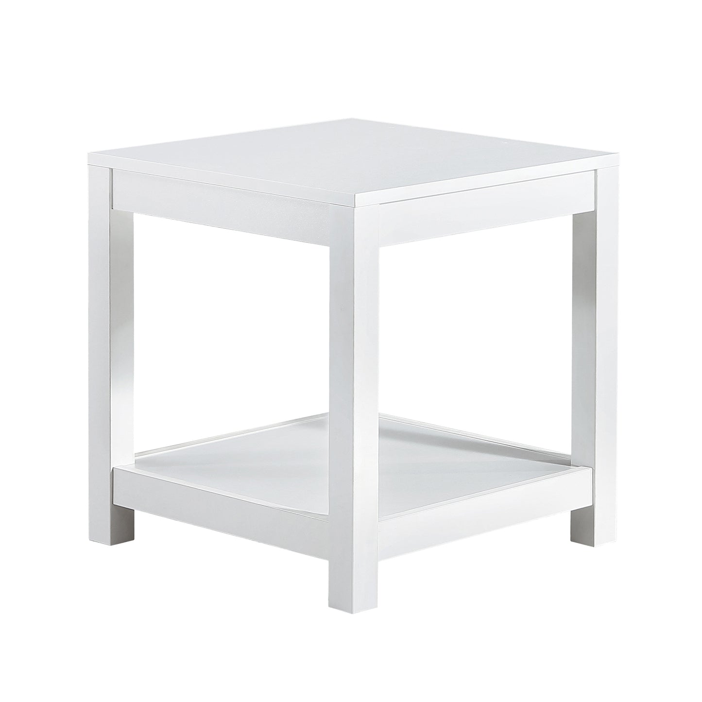 2 Tier Side End Nightstand Table with Storage Shelve