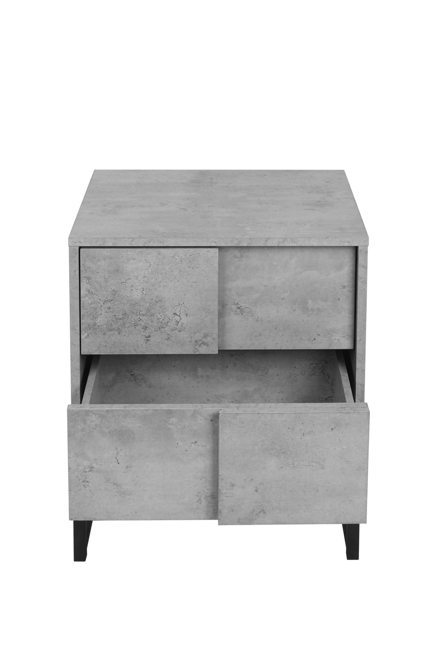 2 Drawer Nightstand in Cement Gray