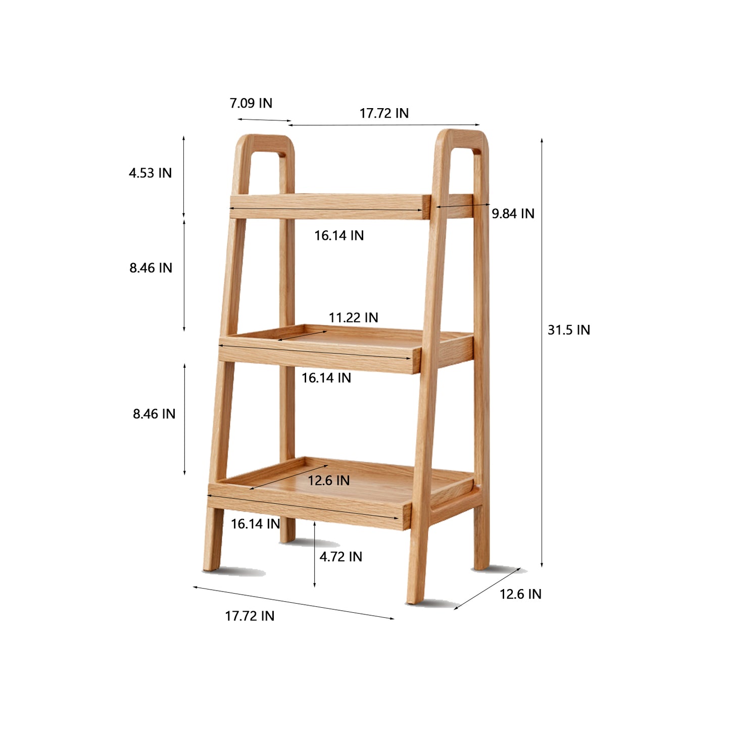 3 Tier Bench Wood Shoe Rack for Entryway Storage Organizer