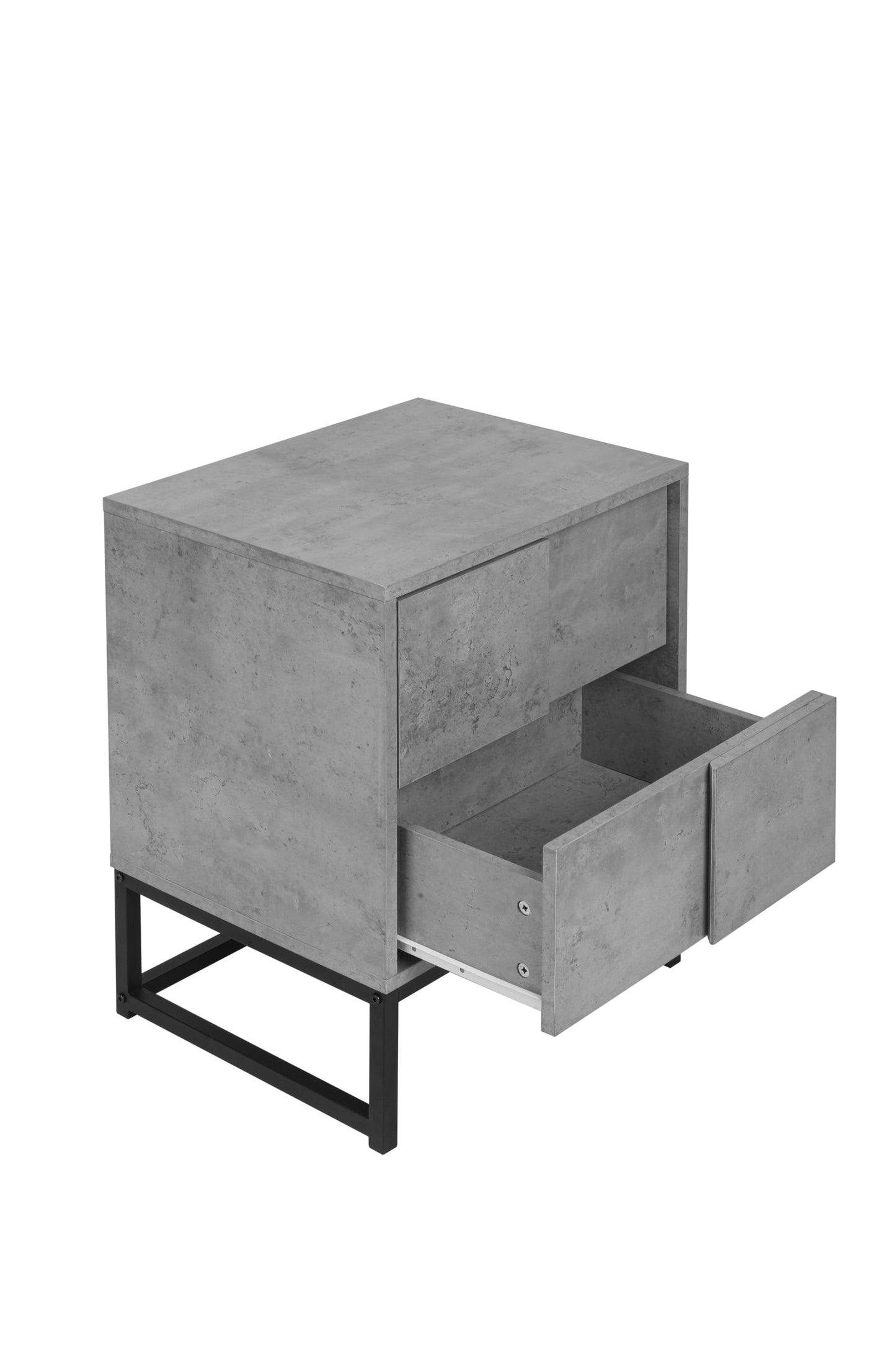 2 Drawer Nightstand in Cement Gray