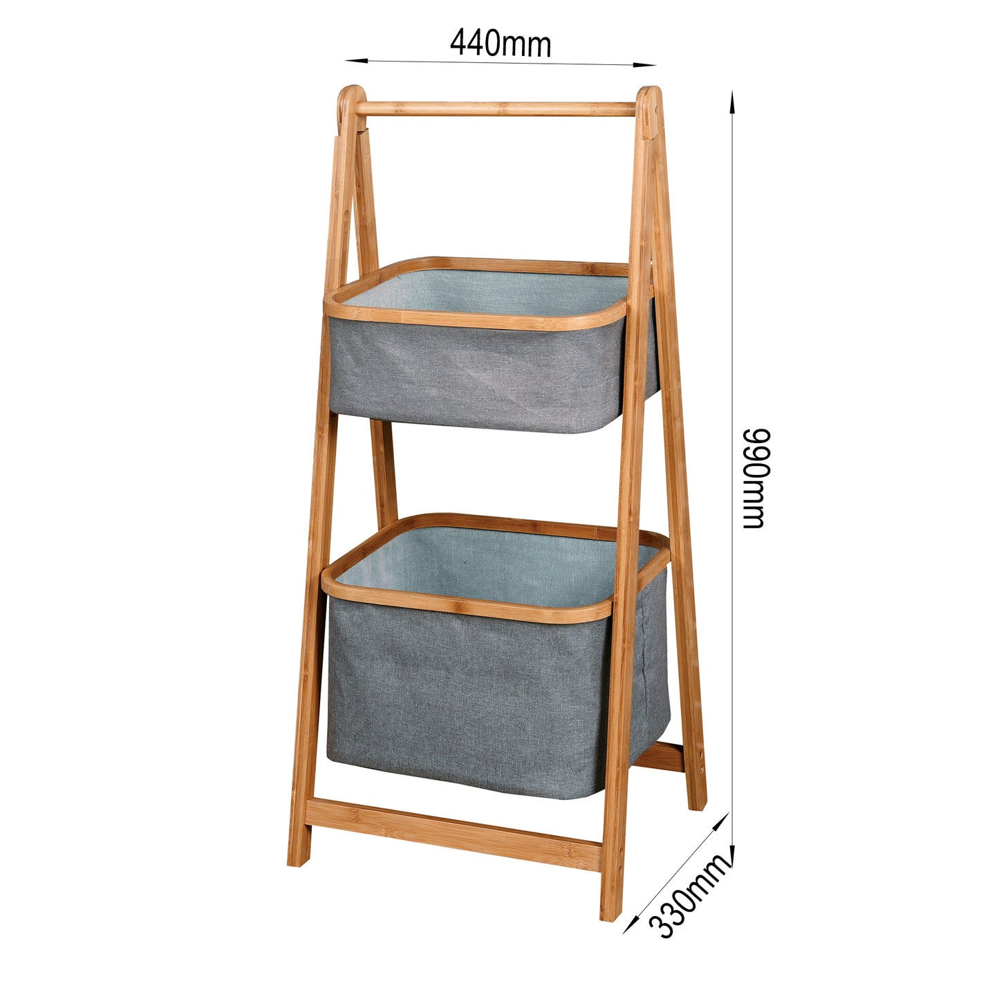 2 Tier Storage Rack Bamboo Rack