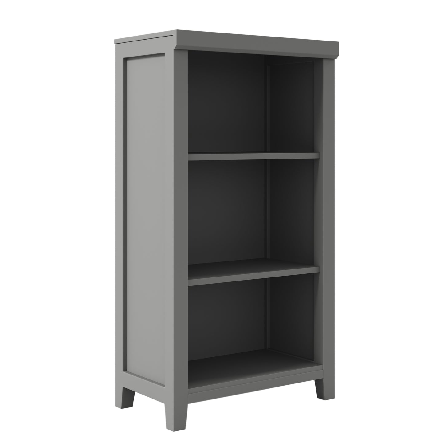 3 Tier Open Shelf Bookcase Storage Cabinet Nightstand Gray