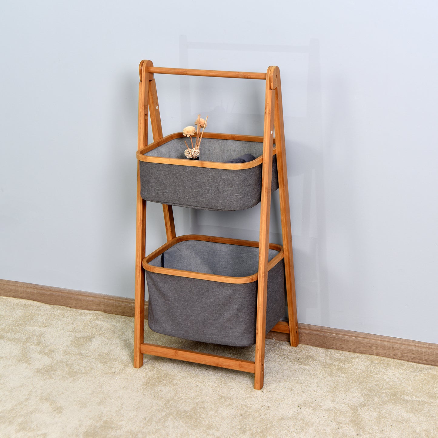 2 Tier Storage Rack Bamboo Rack