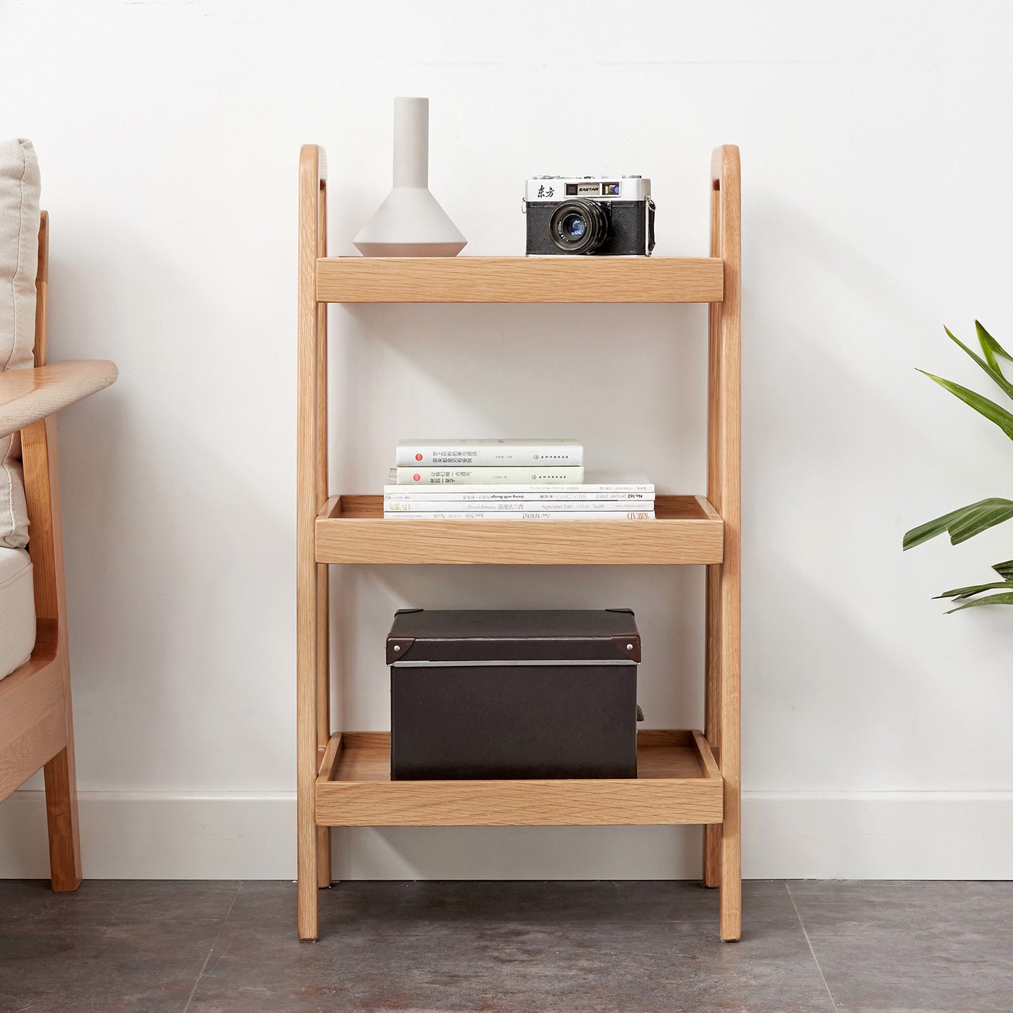 3 Tier Bench Wood Shoe Rack for Entryway Storage Organizer