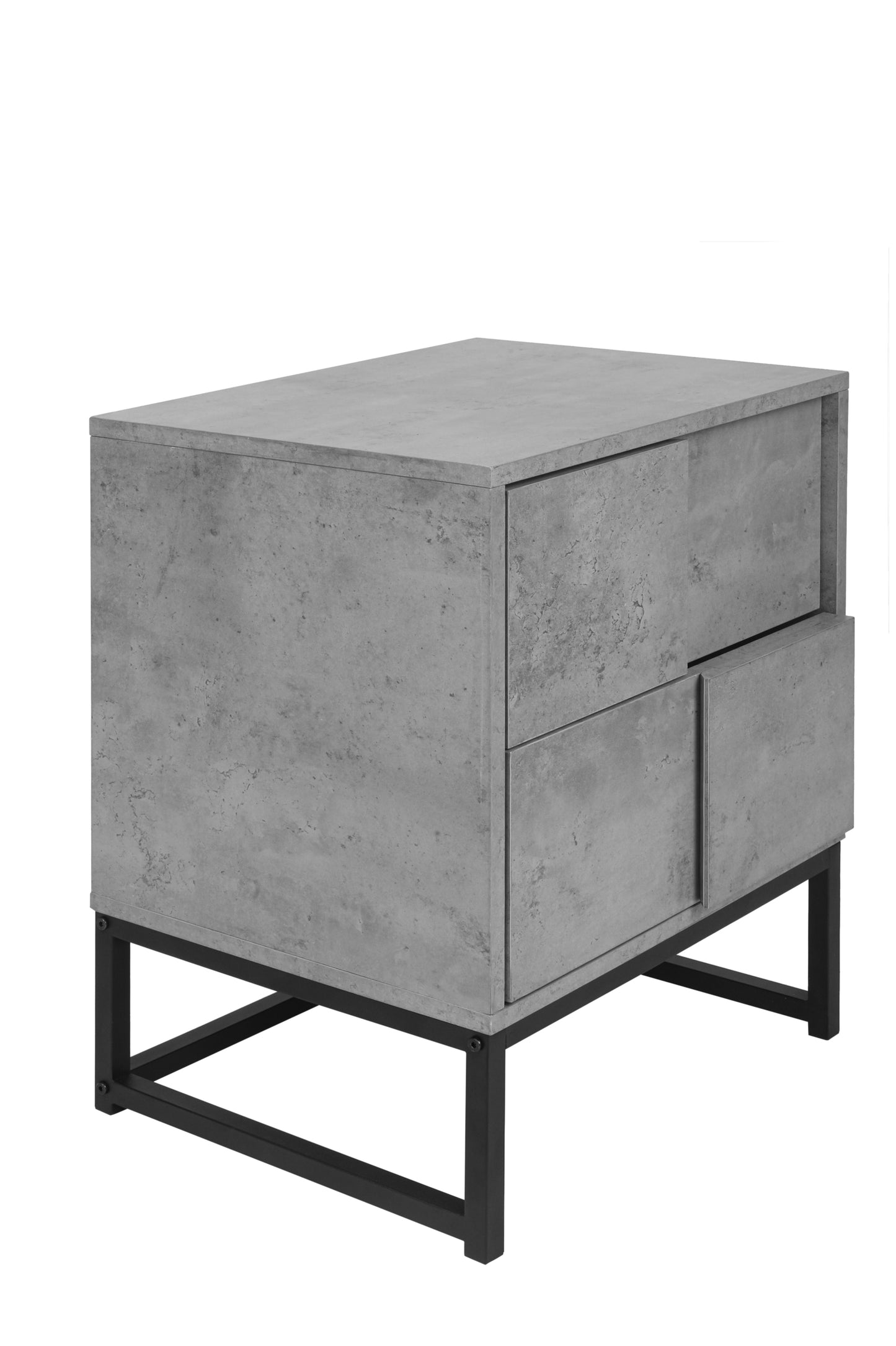 2 Drawer Nightstand in Cement Gray