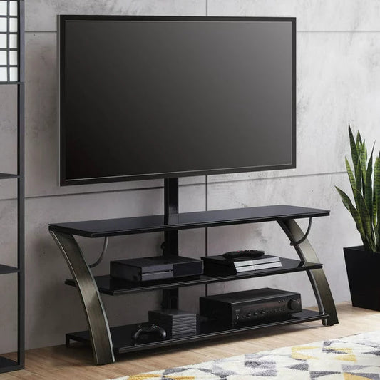 3 in 1 Flat Panel TV Stand Up to 65 Inches in Charcoal