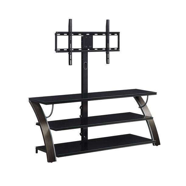 3 in 1 Flat Panel TV Stand Up to 65 Inches in Charcoal