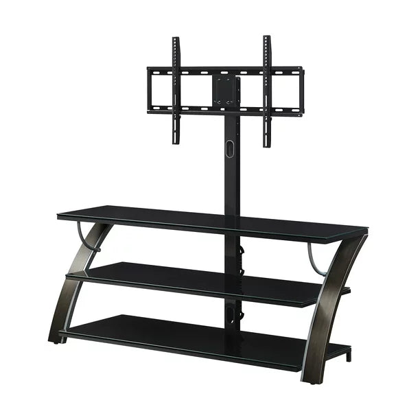 3 in 1 Flat Panel TV Stand Up to 65 Inches in Charcoal