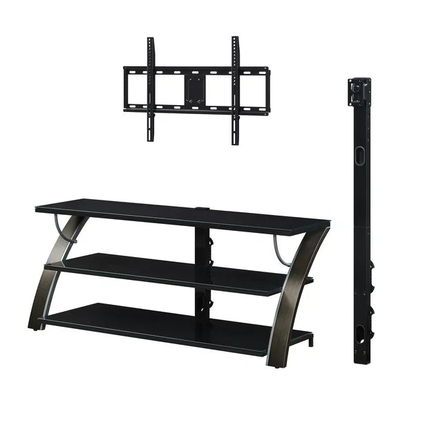 3 in 1 Flat Panel TV Stand Up to 65 Inches in Charcoal